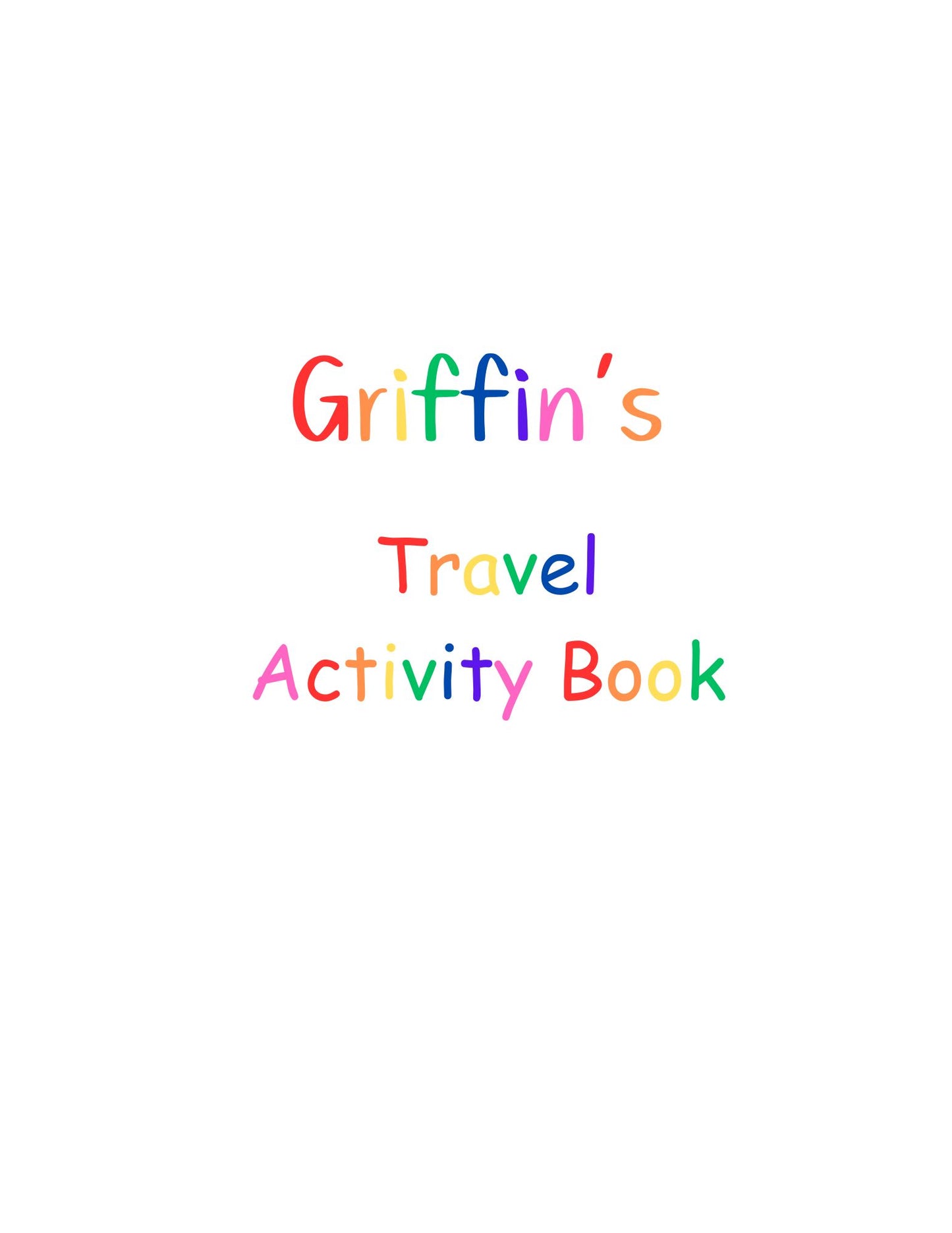 Travel Activity Book