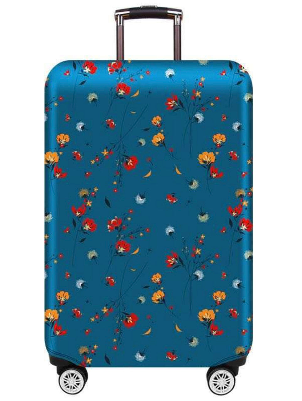 Luggage Covers- Blue with Flowers